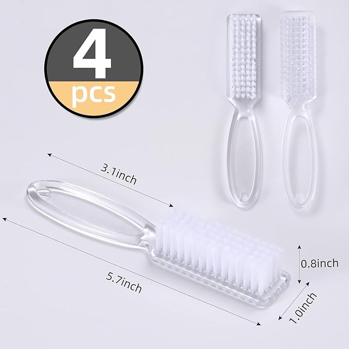 Yebeauty Nail Brush Fingernail Cleaner, 4 Pack Hand Scrub Cleaning Brush