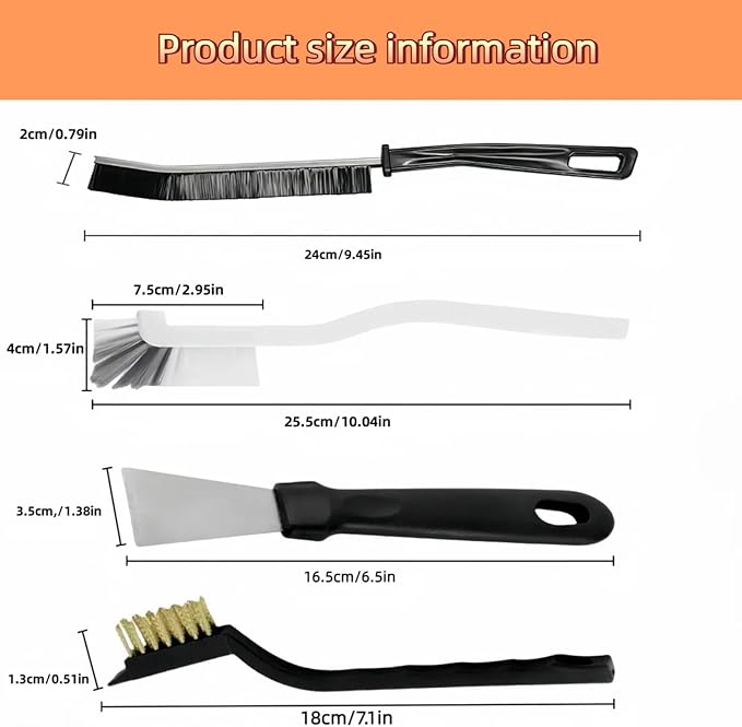 19Pcs Crevice Cleaning Brush Set, Hard Bristle Cleaning Brush，Multi Purpose Gap
