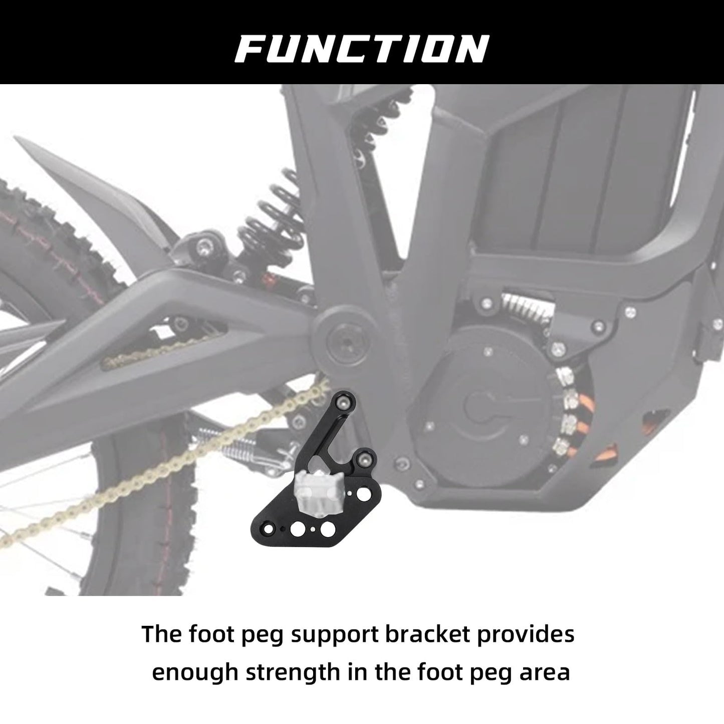 CHANGCHENG Motorcycle Foot Pedal Brackets Talaria Six Positions Rest Bracket Brace Support Adjustable for Talaria Sting MX3 MX4 Electric Dirt Bike Black