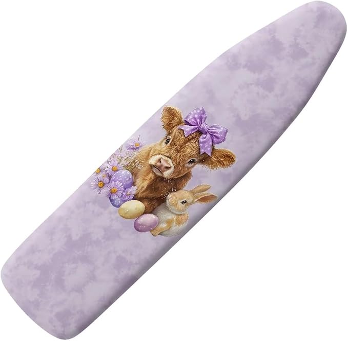 Yak and Easter Egg Bunny Ironing Board Cover and Pad