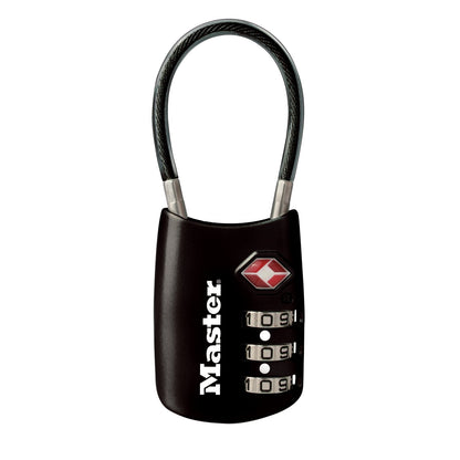 Master Lock 647D Combination Padlock, 1, Black & TSA Set Your Own Combination Luggage Lock, TSA Approved Lock for Backpacks, Bags and Luggage, Colors May Vary, 4688D