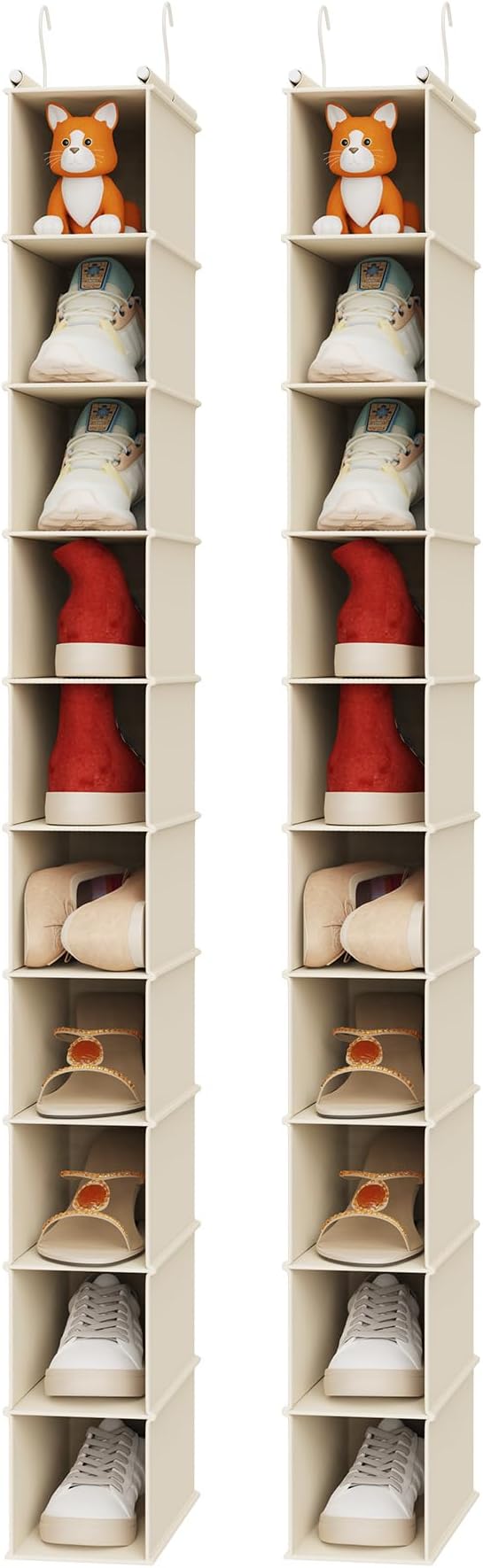 MAX Houser 10-Shelf Hanging Shoe Shelf Organizer, Hanging Shoe Storage