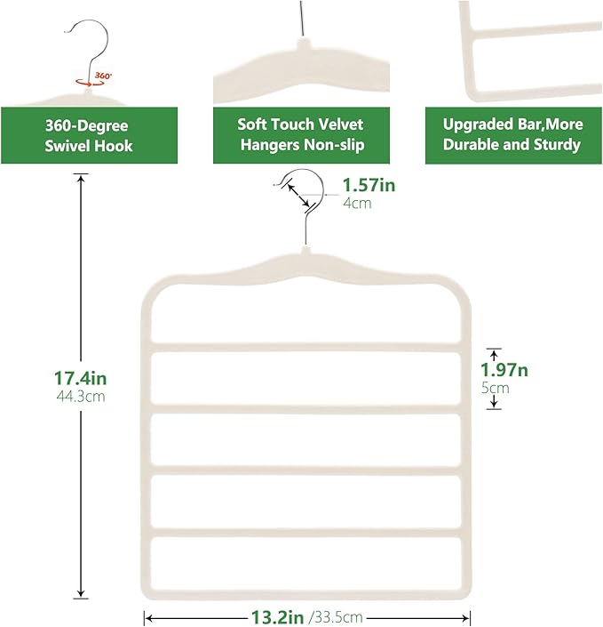 Magic Pants Velvet Hangers for Organization and Storage