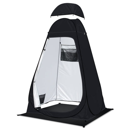 anngrowy Shower Tent Pop-Up Privacy Tent Camping Portable Toilet Outdoor Camp Bathroom Changing Dressing Room Instant Privacy Shelters for Hiking Beach Picnic Fishing Potty, Extra-Tall, UPF 50+