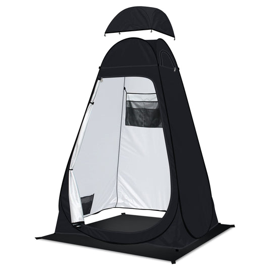 anngrowy Shower Tent Pop-Up Privacy Tent Camping Portable Toilet Outdoor Camp Bathroom Changing Dressing Room Instant Privacy Shelters for Hiking Beach Picnic Fishing Potty, Extra-Tall, UPF 50+