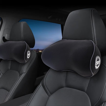 SPRFUFLY Make Relaxing Car Headrest Pillow, Car Pillow for Driving with Adjustable Strap, Breathable Removable Cover & Ergonomic Design - Softness Travel Car Neck Support Pillow(Black, 1PC)
