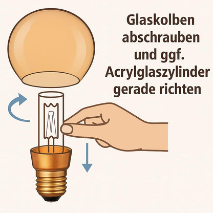 greenandco Vintage Design LED Bulb for Mood Lighting | E27 T45 | Amber | 4W 200lm | 1800K Extra Warm White | 320° | 230V | Flicker-Free | Non-dimmable | Edison Bulb