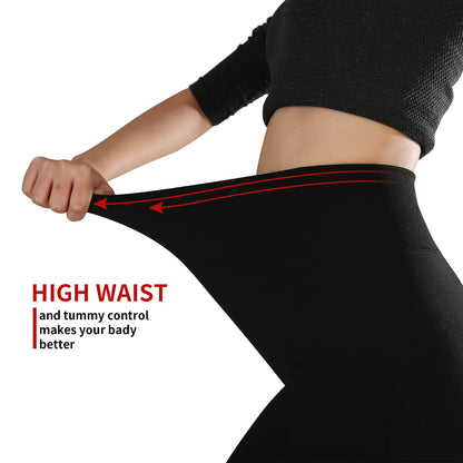 TRIUNION 3 Pack Fleece Lined Leggings Women High Waisted Thermal Winter Yoga Pants for Women Warm Running Workout Leggings