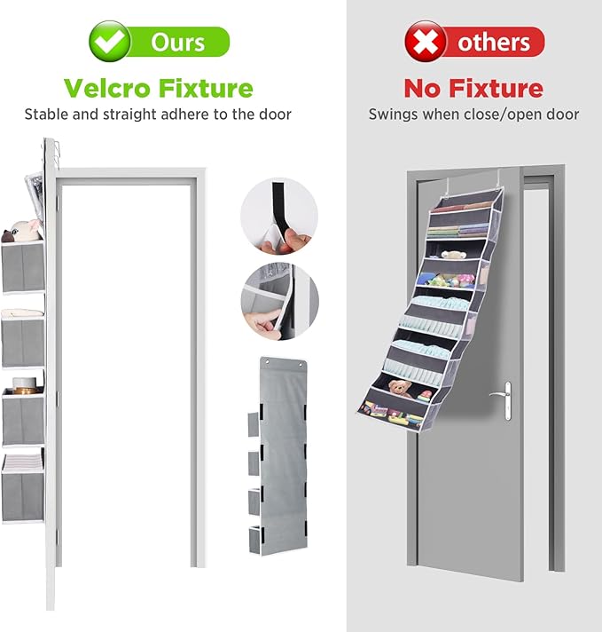 Univivi Door Hanging Organizer Nursery Closet Cabinet Baby Storage
