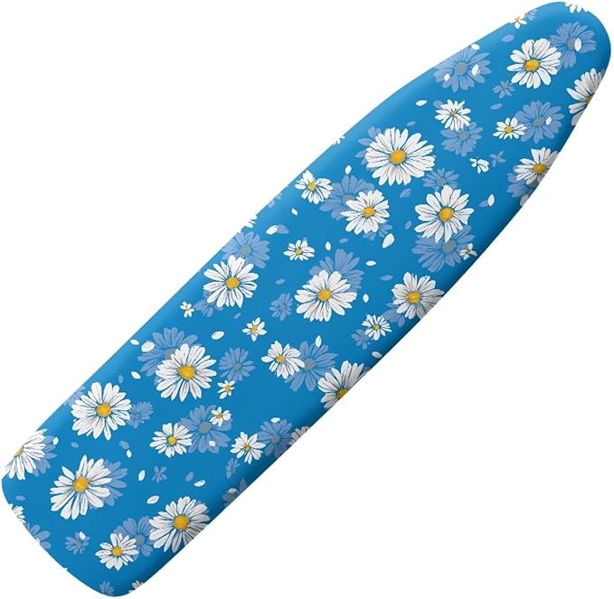 Blue Daisy Ironing Covers and Elasticized Edge Ironing Board Covers Protective