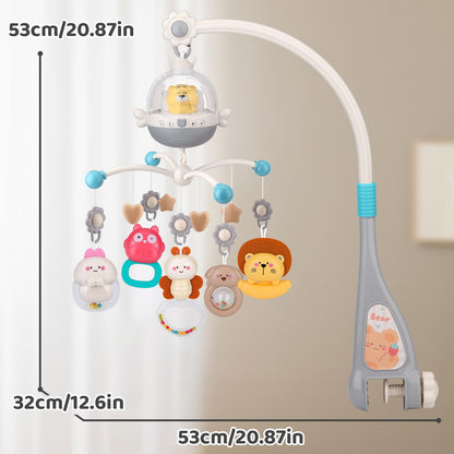 nicknack Cot Mobile for Babies, Musical Baby Crib Mobile with Projection Lights & Remote Control, Newborn Baby Crib Toys Gift for 0-6 Months