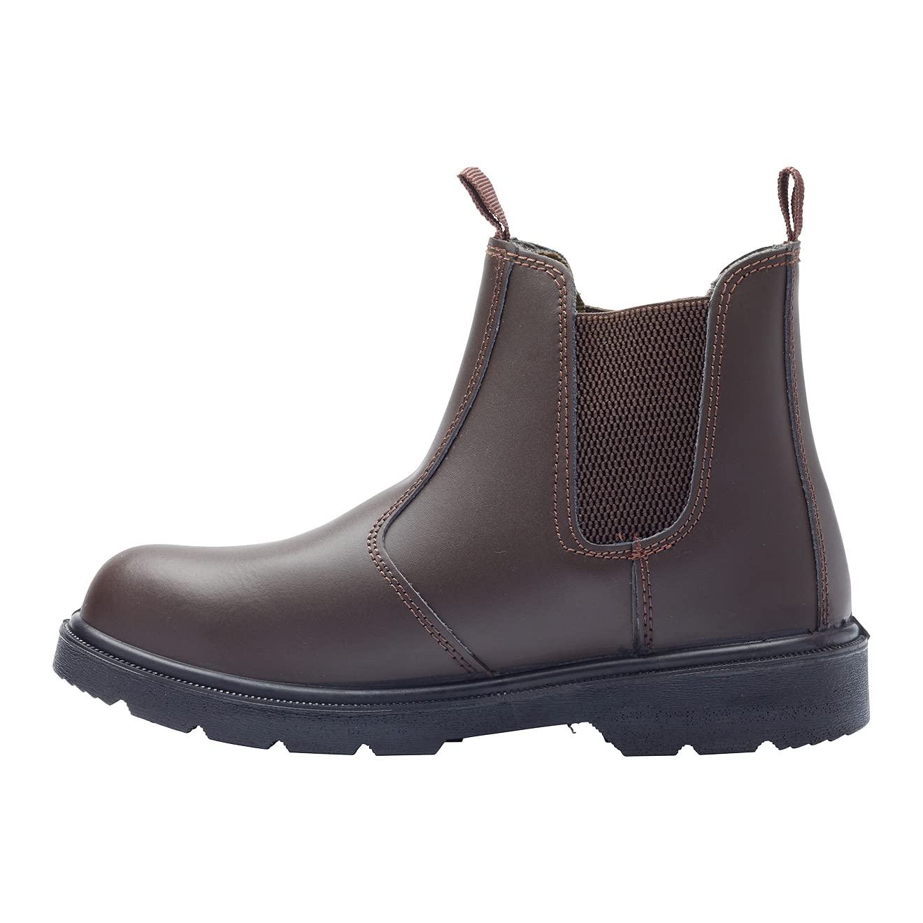 Blackrock Dealer Work Safety Boots, Steel Toe Cap, Chelsea Boots, Mens Womens Ladies, Safety Shoes, Gardening, Brown, Horse Riding, Yard, Slip On Shoes, Lightweight - Size 9
