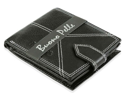 Wallets Mens Slim RFID Blocking Genuine Leather with Zip Coin Pocket, Banknote Compartments, Card Holders Pouch ID Window. Wallet for Men with Gift Box