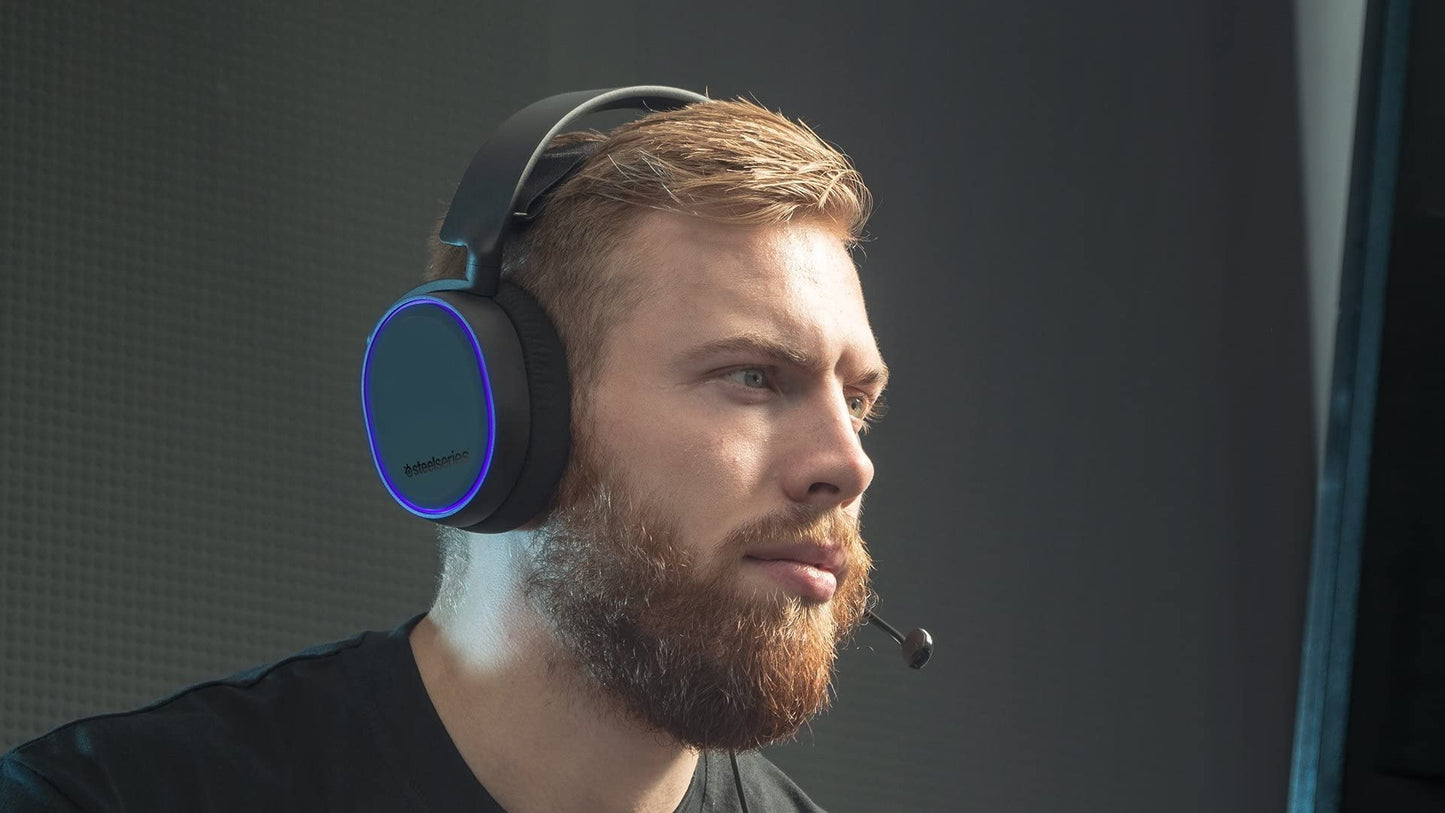 SteelSeries Arctis 5 Gaming Headset - RGB Illumination - DTS Headphone: X v2.0 Surround for PC and PlayStation 5, PS4 - Black