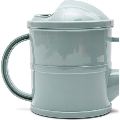 Small Mint Green Plastic Watering Can with Long Spout Sprinkler Head for Garden, Indoor and Outdoor Plants, Flowers (0.4 Gallon)