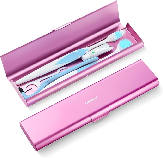 Wider Aluminum Toothbrush Travel Case, Portable Travel Toothbrush Holder