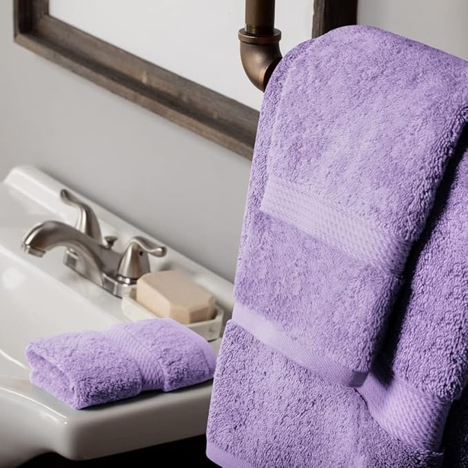 SUPERIOR Egyptian Cotton Pile 3 Piece Towel Set, Includes 1 Bath, 1 Hand