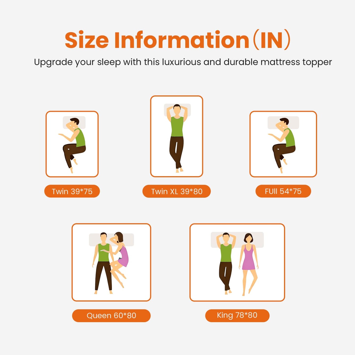 DUMOS Twin Size Ultra Soft Mattress Topper, Viscose Derived from Bamboo, Pillow Top Mattress Pad with Stretchable Pockets, Breathable Cooling Topper for Back Pain Relief