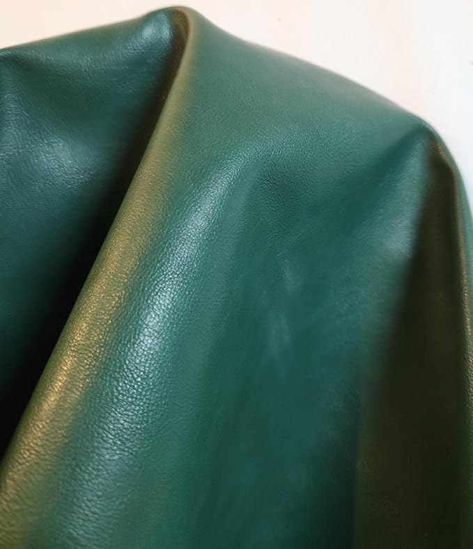 NAT Leathers | Hunter Green Soft Faux Vegan Leather PU | 1 Yard Cut by The Yard