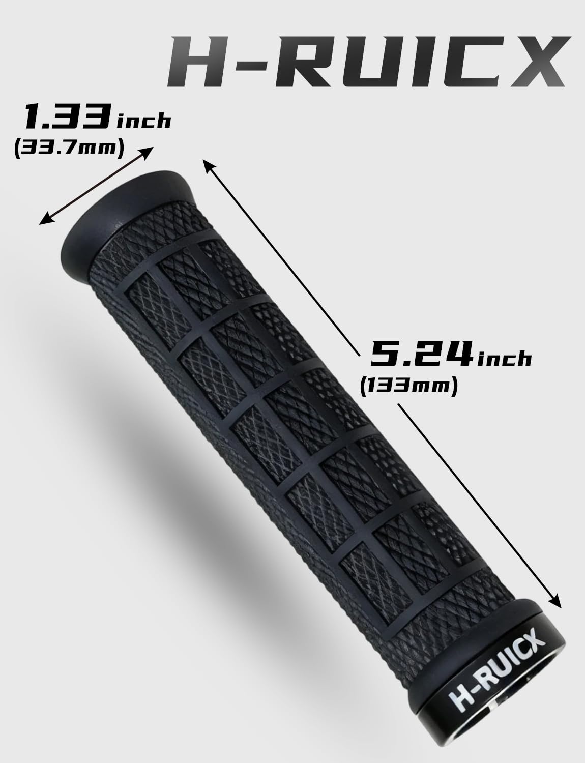 H-RUICX Bicycle Handlebar Grips, Single Lock on Bicycle Handle Bar, Ergonomic Non-Slip Design, Bike Grips, Universal Fit for Mountain, BMX,MTB,Beach Cruiser, Scooter and Road Bikes