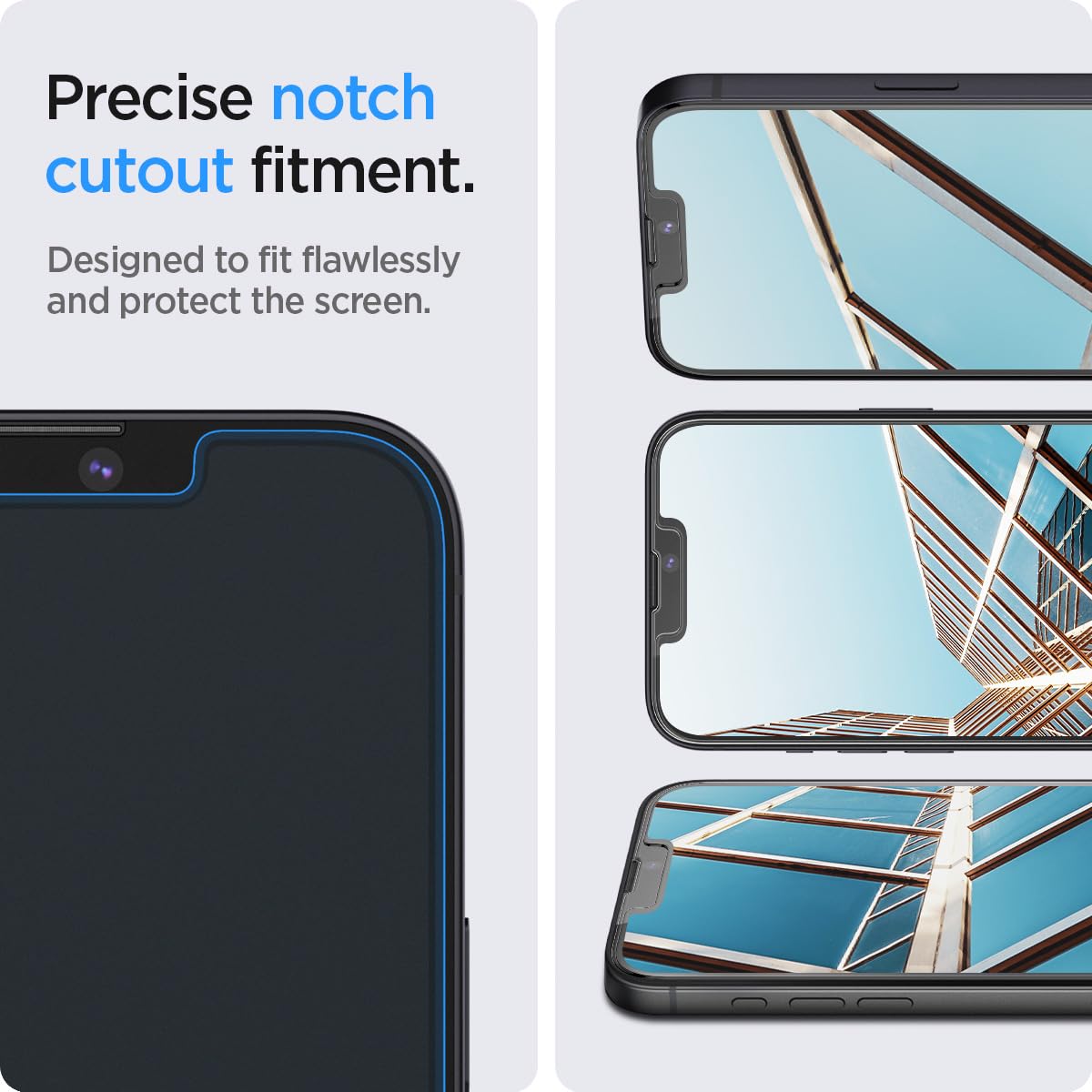 Spigen Tempered Glass Screen Protector [GlasTR EZ FIT] designed for iPhone 14 Pro Max [Case Friendly] - Sensor Protection / 2 Pack