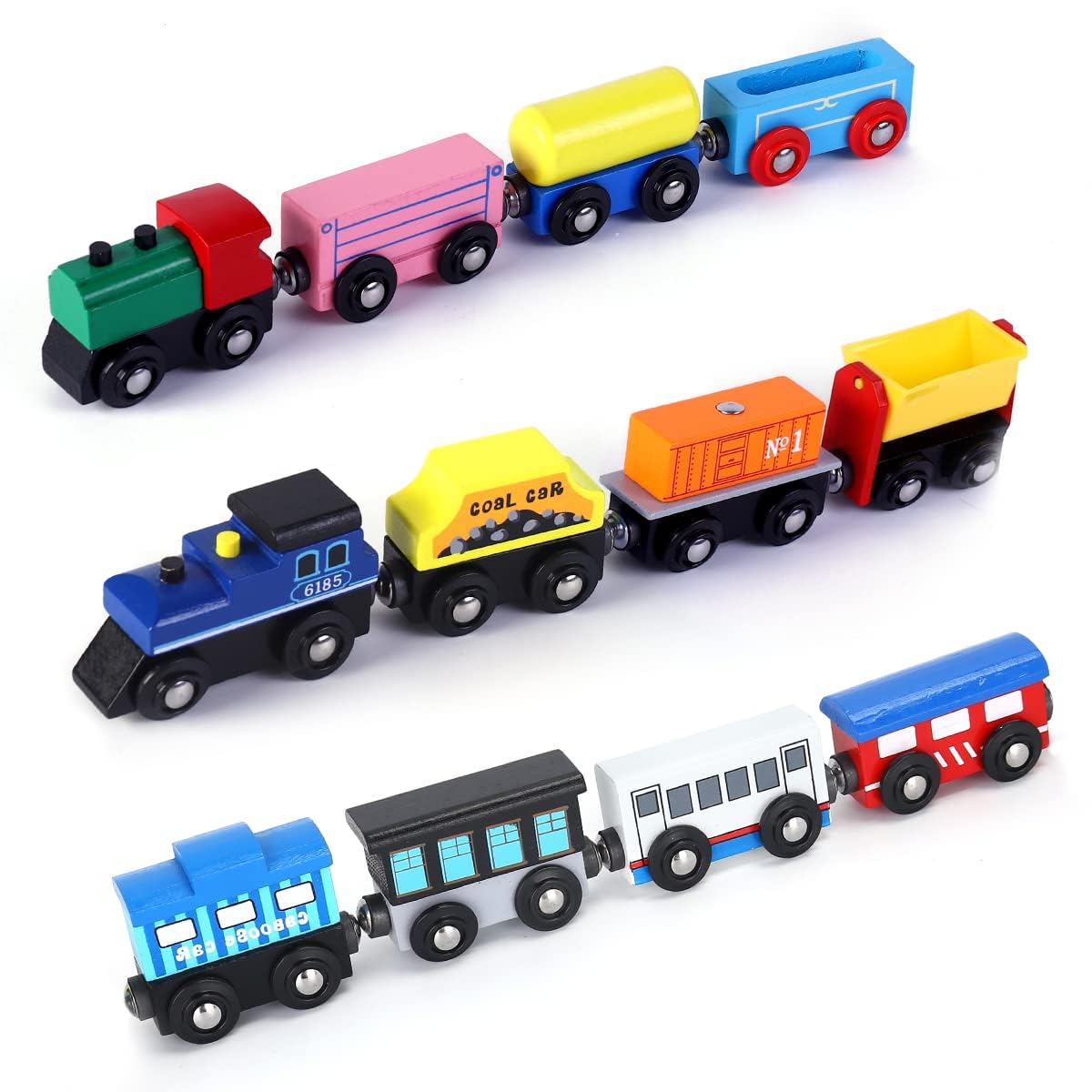 JOYIN 2025 Christmas Countdown Advent Calendar with 12 PCS Wooden Train Cars Magnetic Train Sets,12 Days Cars Advent Calendar for Boys Kids, Christmas Party Favor, Classroom Prizes Xmas Gift