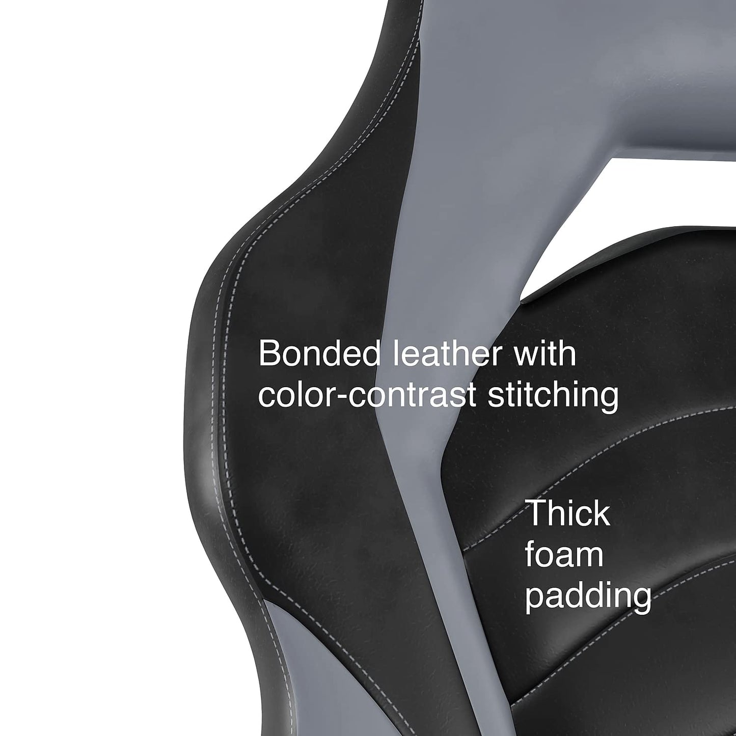 Staples Emerge Vortex Bonded Leather Ergonomic Gaming Chair with Lumbar Support, High Back and Adjustable Tilt Lock