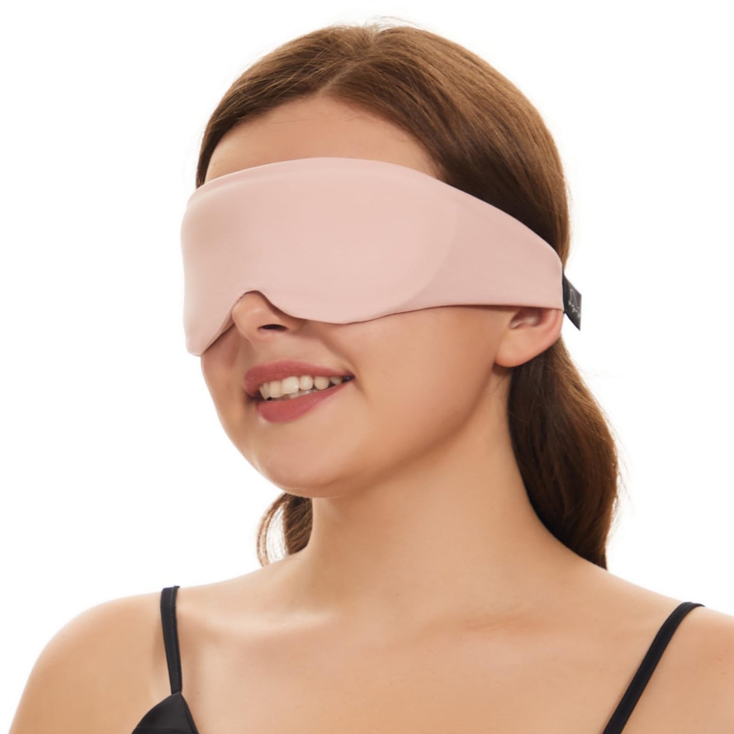 Alaska Bear Sleep Mask for Side Sleepers 2022 Headband Design, Cup-Shaped and Extra-Soft, 100 Blackout Eye Mask Shades Cover for Men and Women Home or Travel, Machine Washable, Black