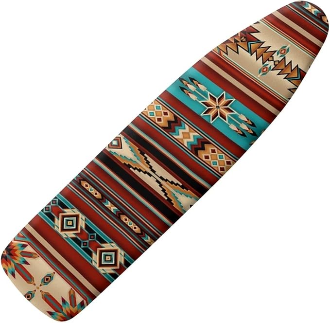 GLENLCWE Tribal Native Aztec Stripe Ironing Board Cover, South Style Iron Pad