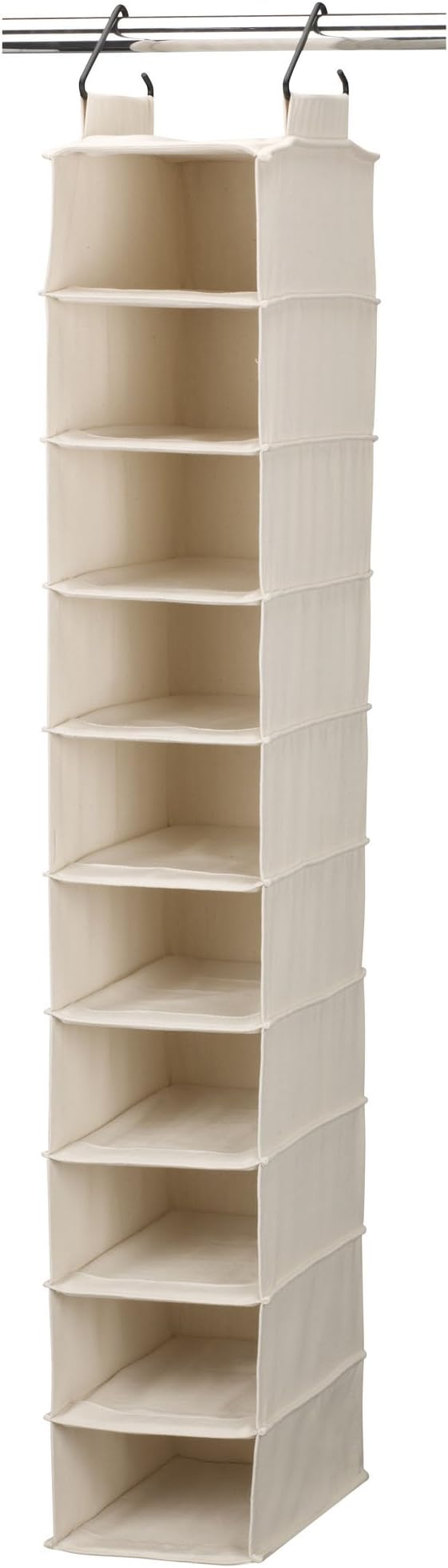 Household Essentials Hanging Shoe Organizer, 10 Wide Cubbies