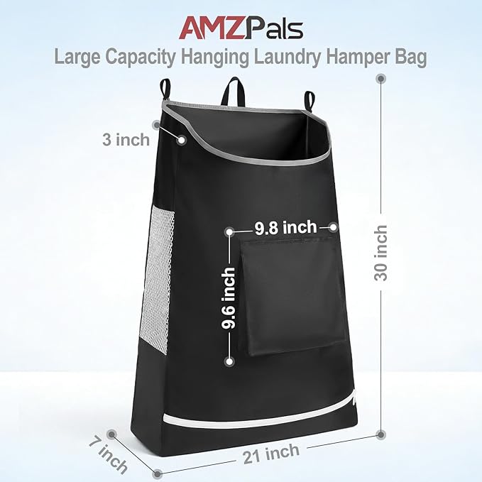 Hanging Laundry Hamper Bag, Extra Large Storage Space,