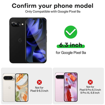 OMOTON 3+2 Pack for Google Pixel 9 Pro Screen Protector, 3 Pack Tempered Glass Screen Protector & 2 Pack Camera Lens Protector for Pixel 9 Pro 2024 6.3-inch, Case Friendly (Not for Pixel 9/9 Pro XL)