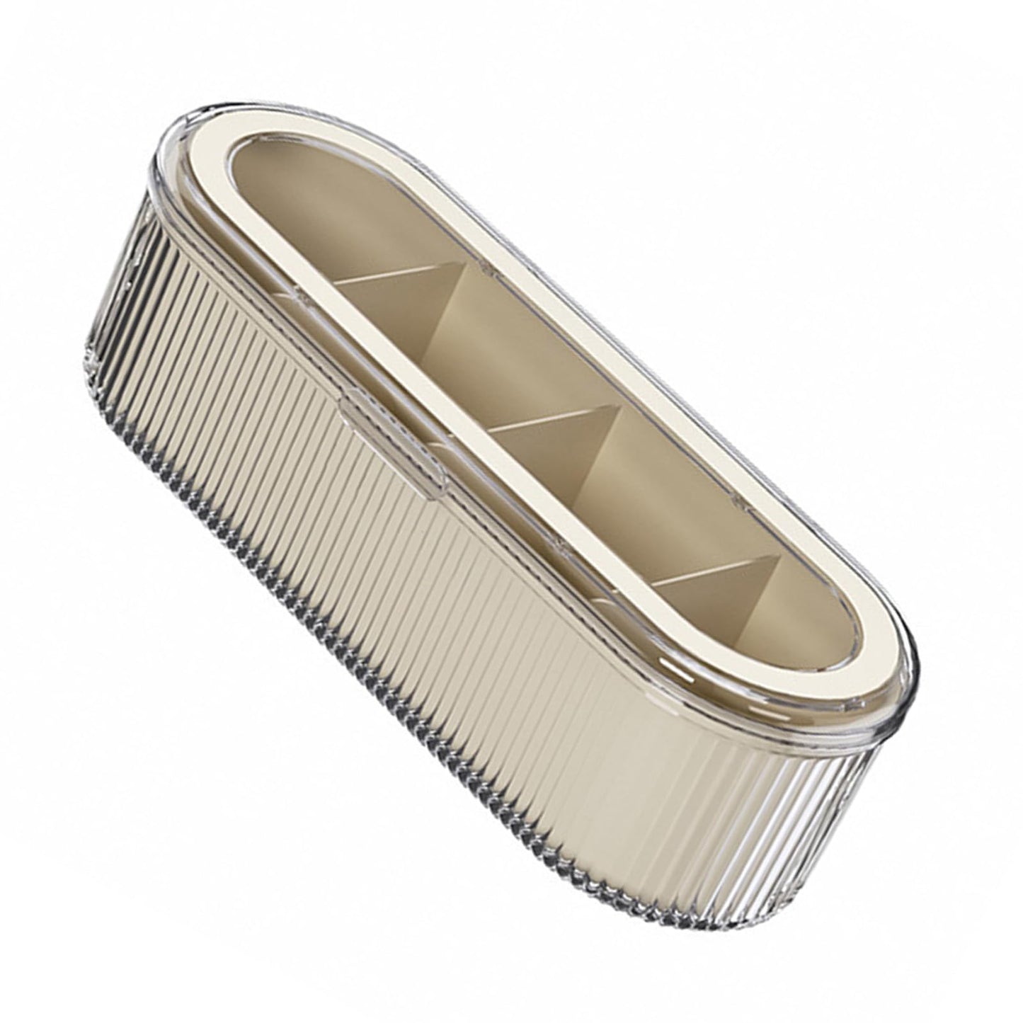 Buachois 4 Dividers Condiment Pot with 4 Spoons, PP and PET Container Condiment Box with Lid for Store Salt Cinnamon Cumin Parsley Flakes