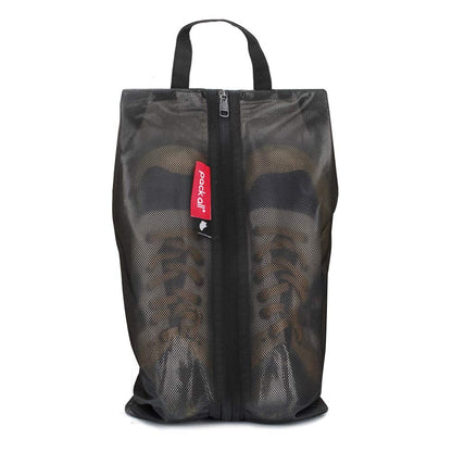pack all Shoe Bag for Travel, Water-Resistant Shoe Pouch for Gym, Odor-Resistant Soccer Cleats Bag for Sport (Black, 1-Pack)