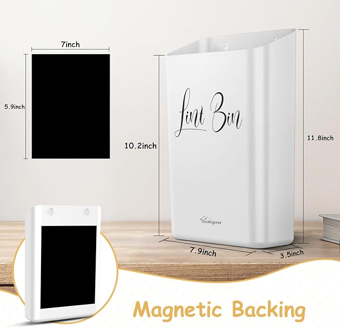 Sealegend Magnetic Lint Bin Lint Trash Can