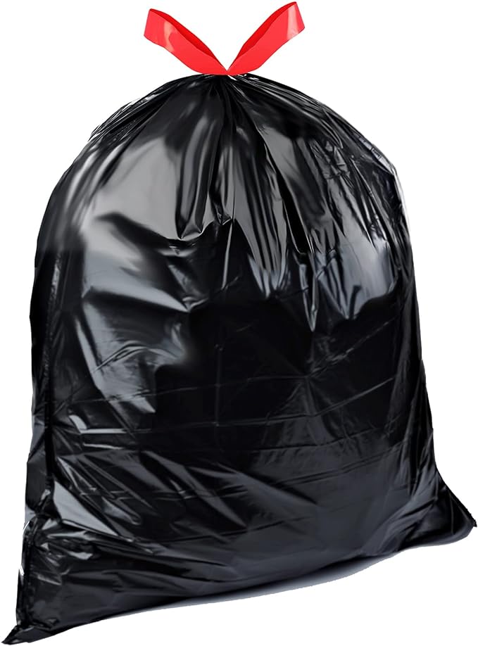 Amazon Basics Lawn & Leaf Drawstring Trash Bags, 39 Gallon