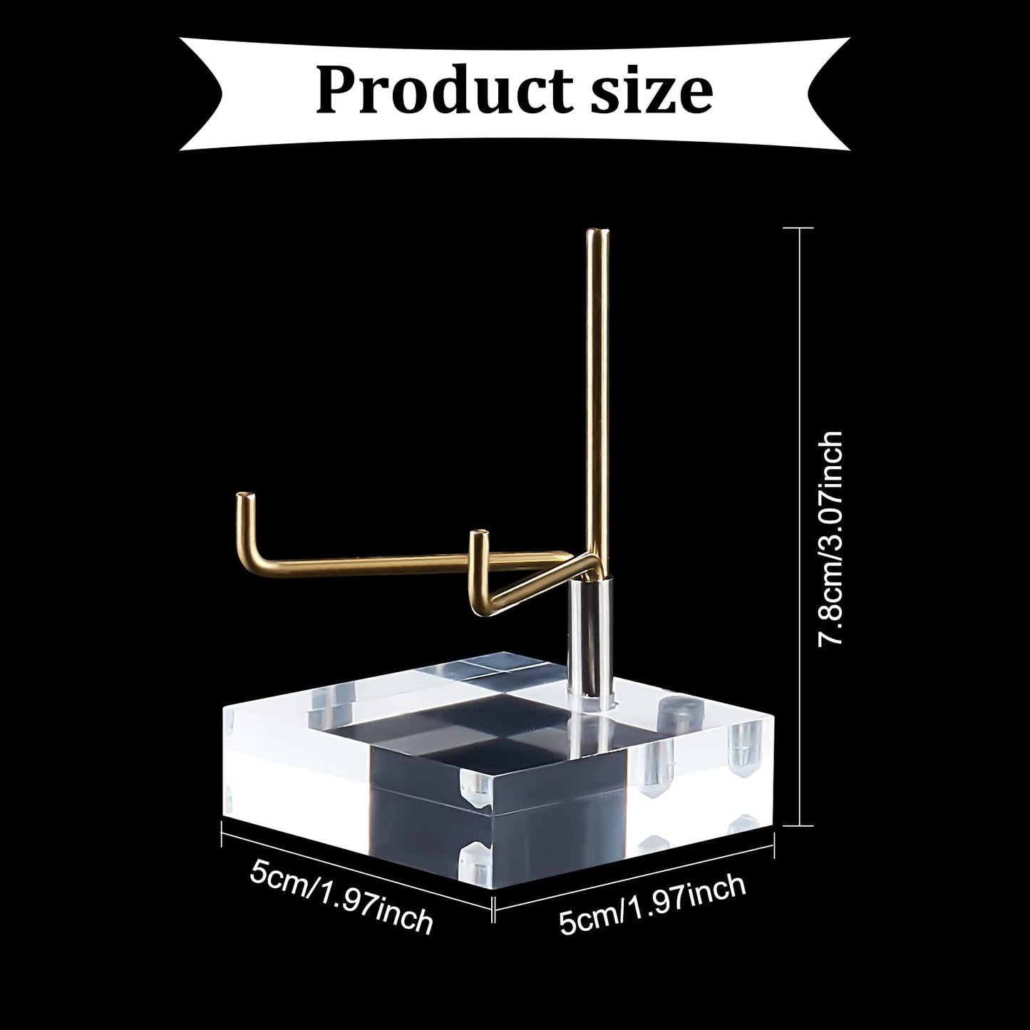 beinkmake Adjustable Metal Arms Display Stand Easel with Acrylic Base Display Holder Suitable for Crystal Mineral Coral Rock Agate Fossil Collection