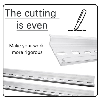YOLCAR Silver Aluminum Rails, 2 Pack, 200mm Long x 35mm Wide x 7.5mm High, Perfect for Manufacturing Units and Control Panels in Telecommunications and Automation Industries