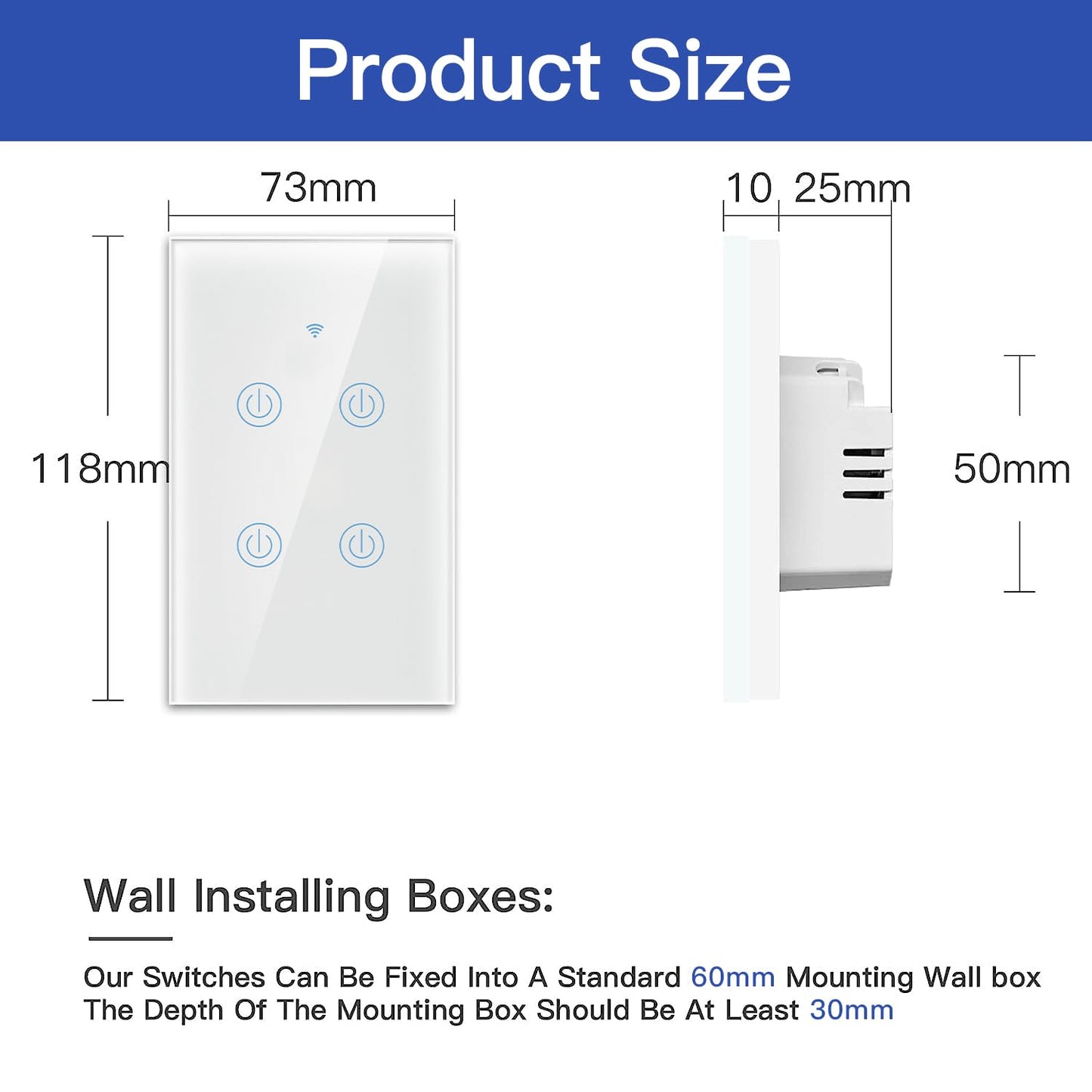 BSEED Smart Light Switch,1 Gang WiFi Touch Switch with Smart Life APP Control and Timing Function,Black Single Pole Switches Work with Amazon Alexa,Google Assistant -(3 Way) Multi-Control Association