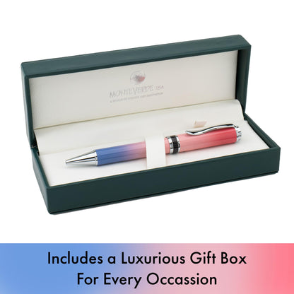 Monteverde USA Innova Ombre Fusion Luxury Ballpoint Pen – Charm Violet/Pink/Magenta Gradient Finish – Smooth Blue Gel Ink – Italian-Inspired, Refillable Parker-Style Pen