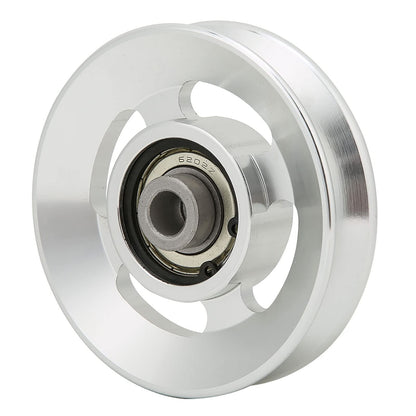 Gym Pulley Wheel for Cable Machine – 114mm Aluminum Alloy Fitness Pulley with Universal Bearing, 90mm Diameter Cable Attachment Compatible with Most Home Gym Systems (USA)