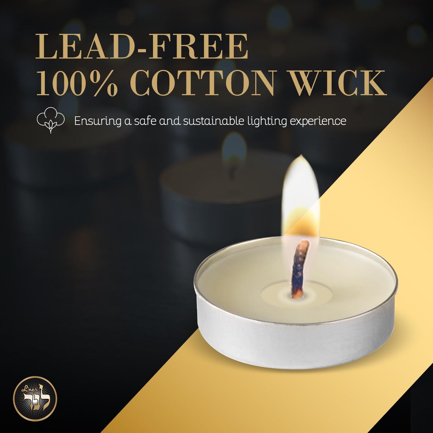 L’ner 1.5 Hour Tealight Candles, 300 Pack – Smokeless & Dripless Unscented Mini Tea Lights, Plant-Based Wax, Lead-Free Cotton Wick – Premium Quality Tealights for Shabbat, Memorial, Home, Weddings