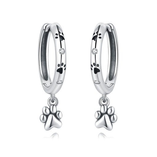 Cycuff 925 Sterling Silver Hoop Earrings Colorful Cubic Zirconia Jewelry Drop Earrings for Women Set Earring Presents for Her
