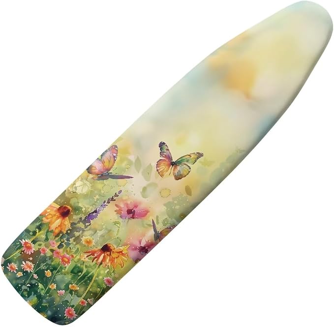 Butterfly Floral Ironing Board Cover, Resist Scorching and Staining, 15x54