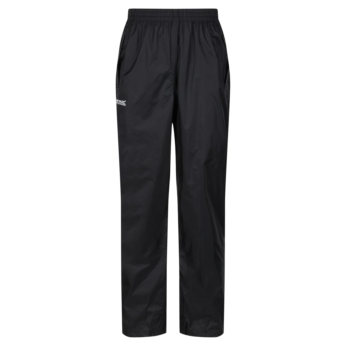 Regatta Men's Pack-it Waterproof Outdoor Overtrousers & Pack-Away Bag Hiking Lightweight Breathable Black