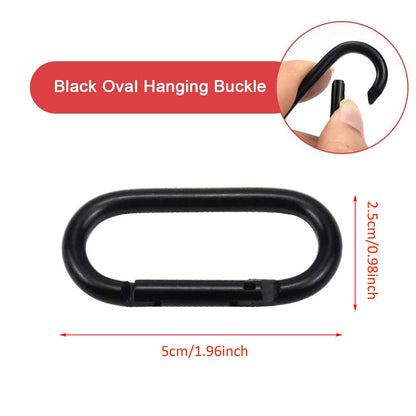 VICDUEKG 10 Pcs Carabiner Clips Locking Carabiners Aluminum Heavy Duty Chain Connector Keychain Snap Bag Hook for Climbing Outdoor Camping Fishing Hiking Securing Pet Home Hammock, Black
