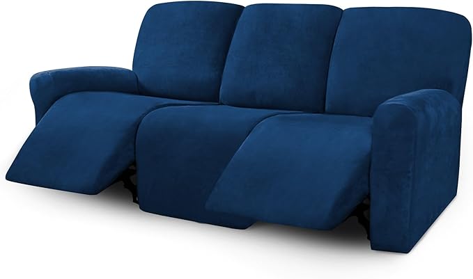 ULTICOR Velvet 8-Pieces Recliner Sofa Covers Stretch Reclining Couch Covers