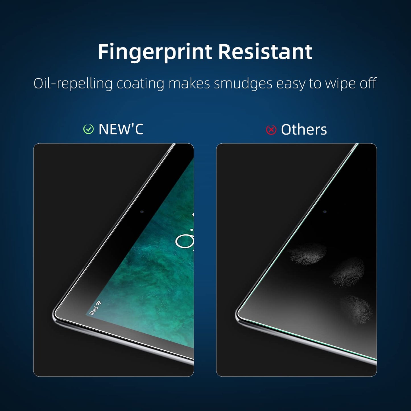 NEW'C 2 Pack Designed for iPad (A16) 11th Generation 2025, iPad 10th Generation 10.9 inches 2022 Screen Protector Tempered Glass, Bubble Free, Ultra Resistant (Easy Installation Frame)