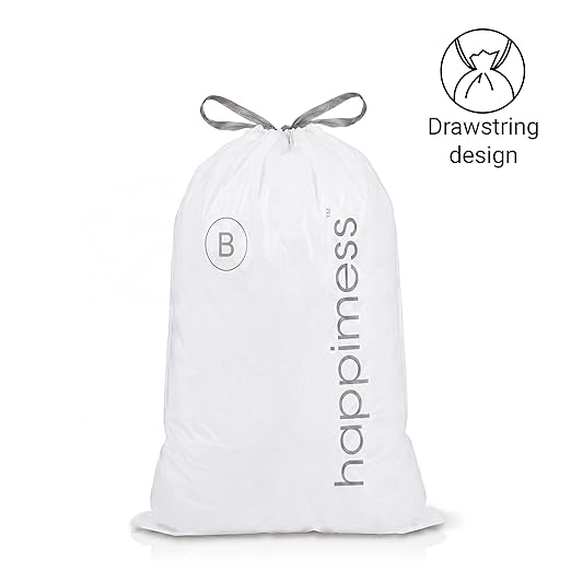 happimess 5.3 Gallon Drawstring Trash Bags, Heavy Duty LDPE Liners