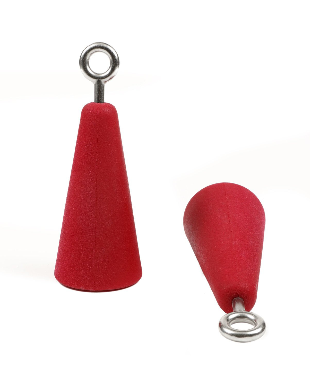 Atomik Climbing Holds Set of 2 Hanging Cones in Red for Beginners, Perfect for Entry-Level Pinch and Strength Training